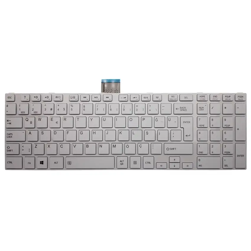 Toshiba Satellite M50D-A-10E, M50D-A-111, M50T-A-103 Klavye (Beyaz TR)