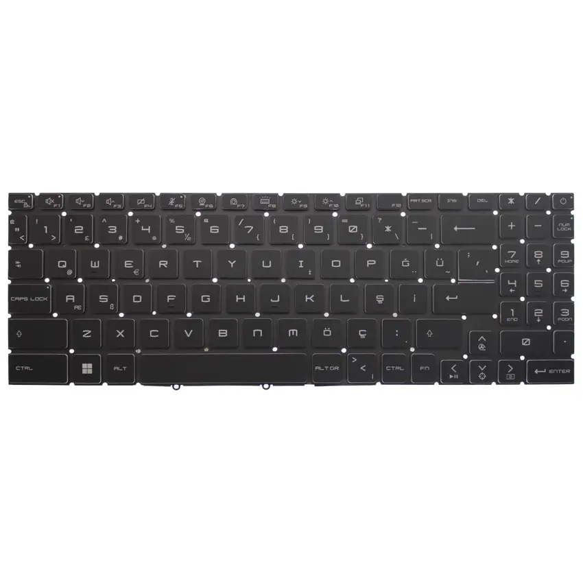 Msi Katana GF66 Serisi Klavye Işıklı (Siyah TR)