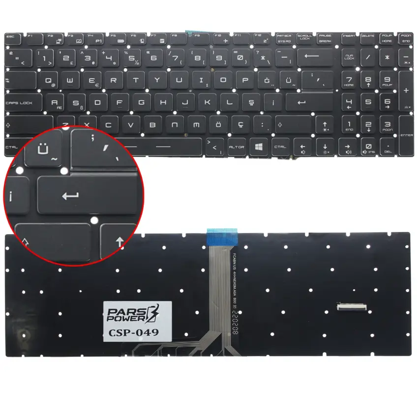 Msi GS63 Stealth Pro 7RE-029XTR Klavye Işıklı (Siyah TR)