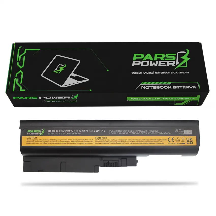 IBM Lenovo 92P1142, 2P1140 Notebook Batarya - Pil (Pars Power)