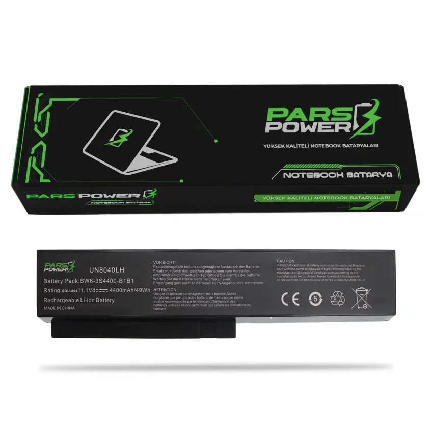 Gigabyte W476, W576, W576V Notebook Batarya - Pil (Pars Power)