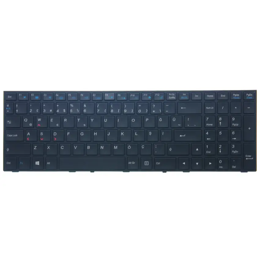 Monster Tulpar T5 V5.4.1 Uyumlu Notebook Klavye Işıklı (Siyah TR)