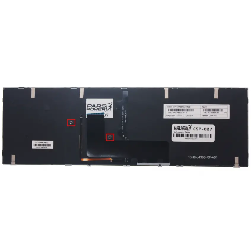 Monster Abra A5 V5.1.3Uyumlu Notebook Klavye Işıklı (Siyah TR)