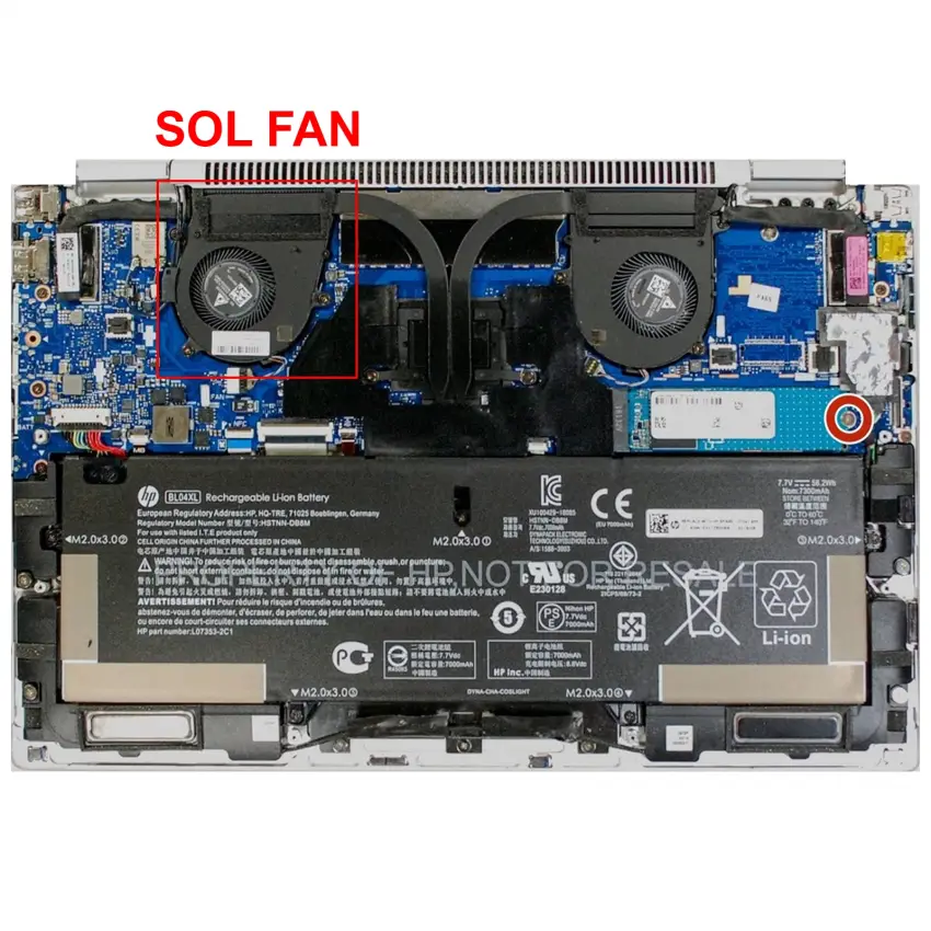 Hp EliteBook x360 1040 G5(3SH51AV), 1040 G5(3SH52AV) Sol Cpu Fan - İşlemci Fanı