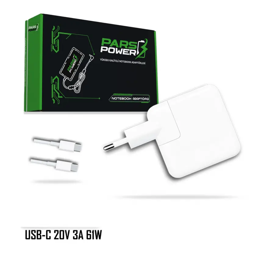 Apple MacBook Pro 13 Type-C 61W A1718 Adaptör Şarj Aleti-Cihazı (Pars Power)