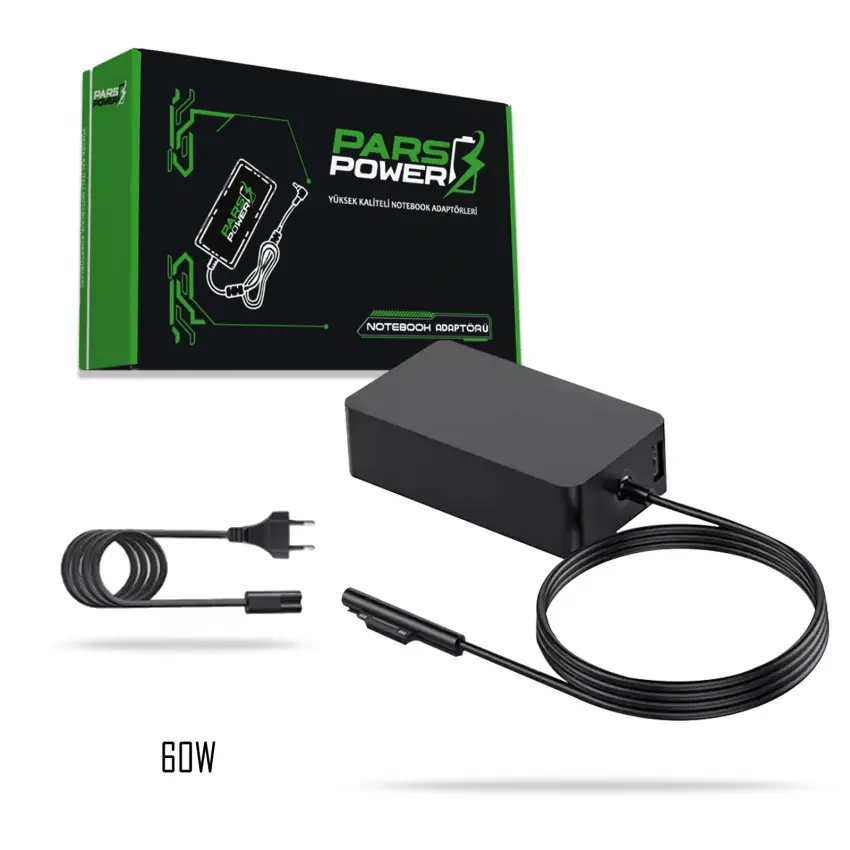 Microsoft Book 2 Go 15V 4A 65W Adaptör Şarj Aleti-Cihazı (Pars Power)