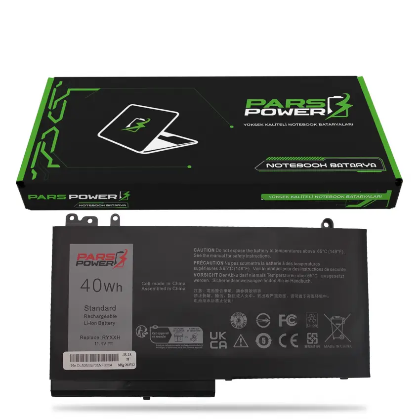 Dell Latitude G5M10, RYXXH Batarya - Pil (Pars Power)
