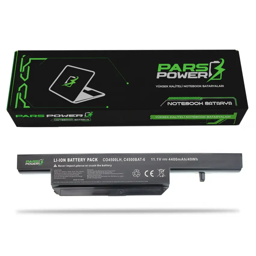 Monster W170ER, W251ESQ, W255HP Notebook Batarya - Pil (Pars Power)