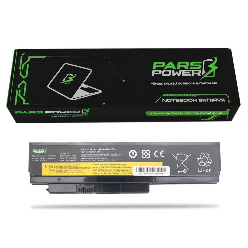 IBM Lenovo ThinkPad X230 NZAJ3TX Notebook Batarya - Pil (Pars Power)