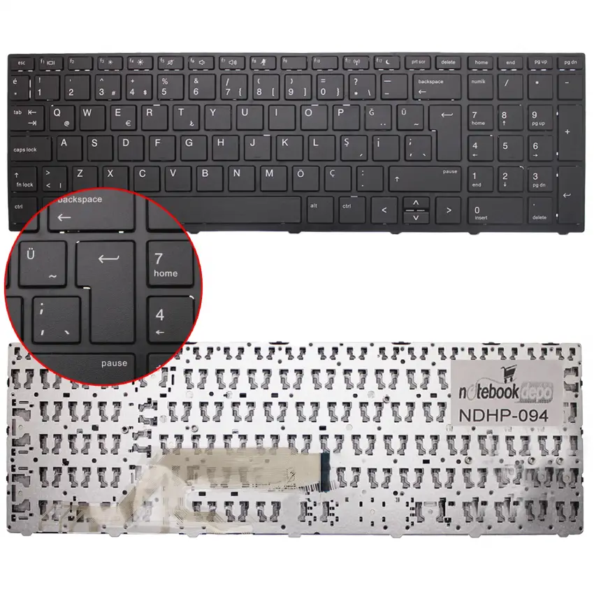 HP Probook NSK-XK0SQ, 9Z.NEFSQ.001 Notebook Klavye (Siyah TR)