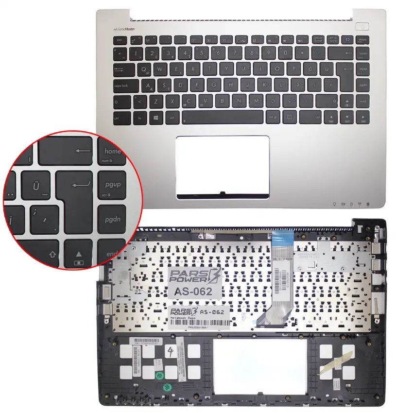 Asus S400 Notebook Klavye (Üst Kasa Siyah TR)