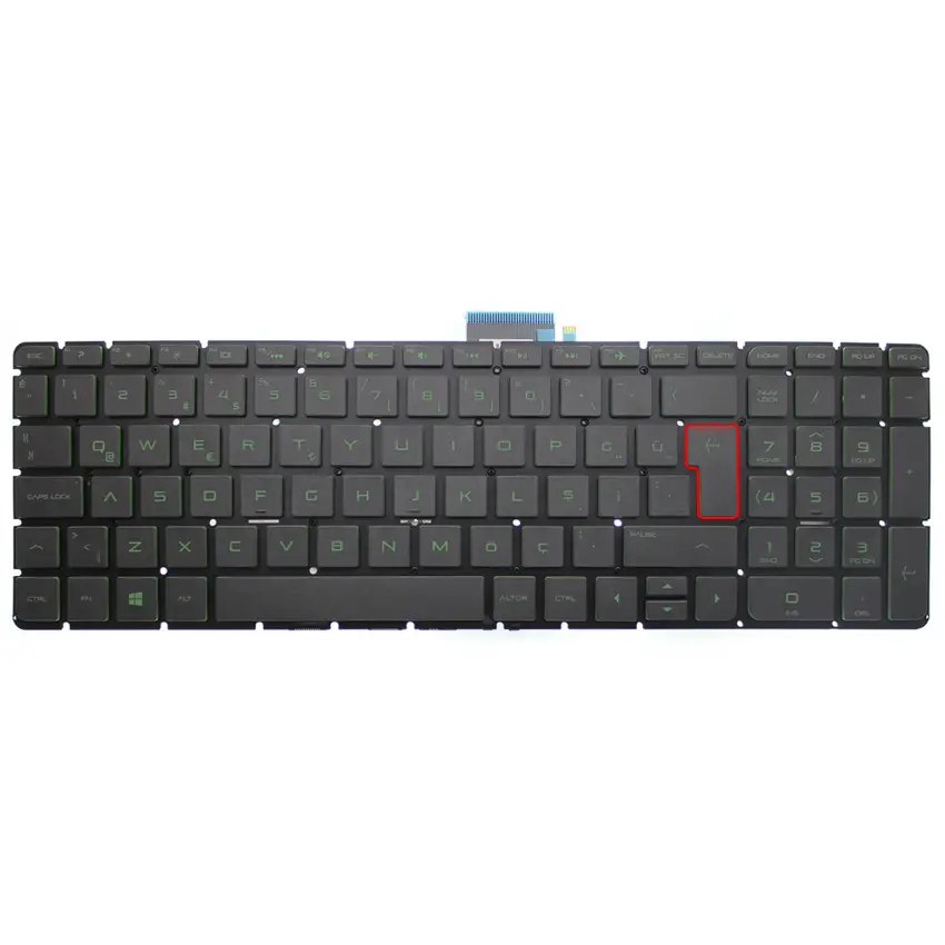 HP Pavilion 15-aw, 15-aw000, 15-aw100 Notebook Klavyesi Işıklı (Siyah TR)