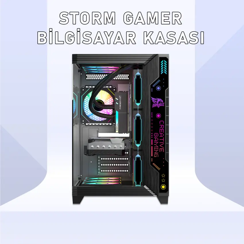 Gameagle Storm 7 Argb Fanlı Oyuncu Pc Kasası (Siyah)