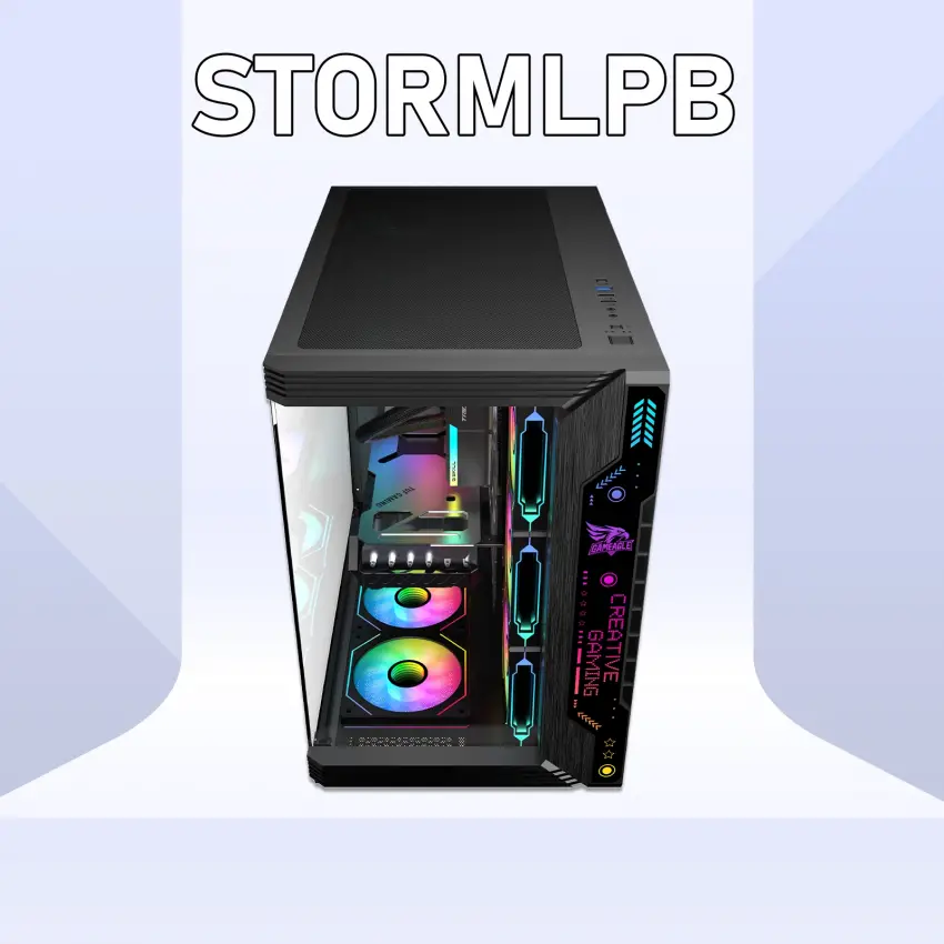 Gameagle Storm 7 Argb Fanlı Gamer Pc Kasası 850W 80+ Plus Bronz Powerlı Sıvı Soğutmalı (Siyah)