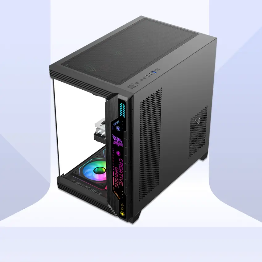 Gameagle Storm 7 Argb Fanlı Oyuncu Bilgisayar Kasası 850W 80+ Plus Bronz Powerlı Sıvı Soğutmalı (Siyah)