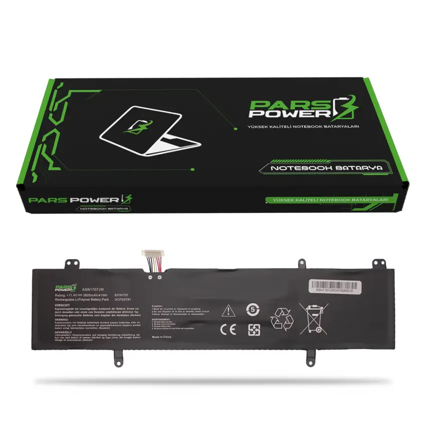 Asus VivoBook B3INI707, 0B200-02710200 Batarya - Pil (Pars Power)