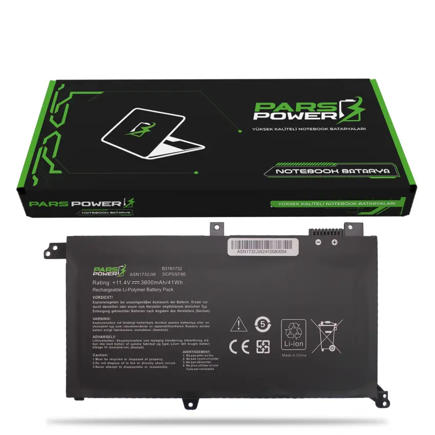 Asus VivoBook S14 S430, X430 Batarya - Pil (Pars Power)