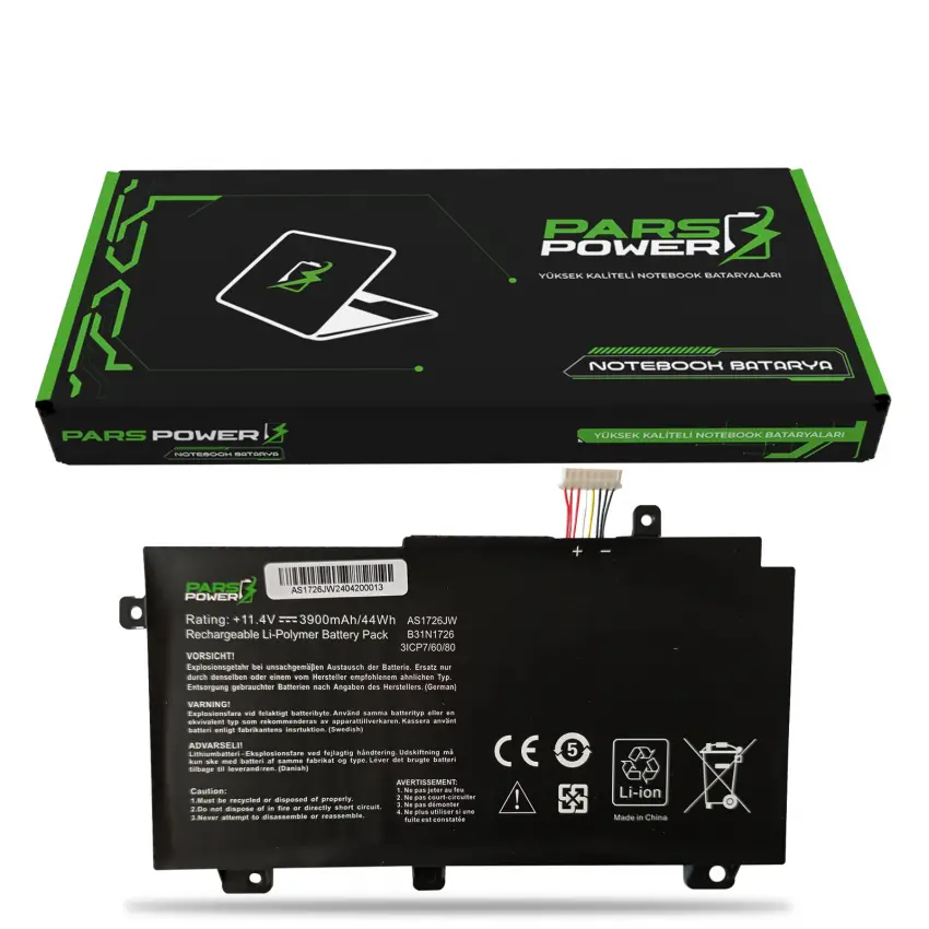 Asus TUF Gaming FX504GD-E4219 Batarya - Pil (Pars Power)