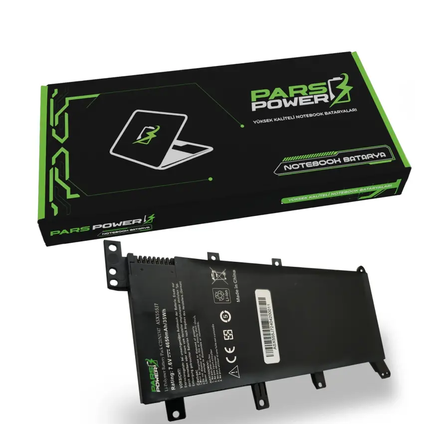 Asus X554LD-XO598D, X555YI-XO138T Notebook Batarya - Pil (Pars Power)