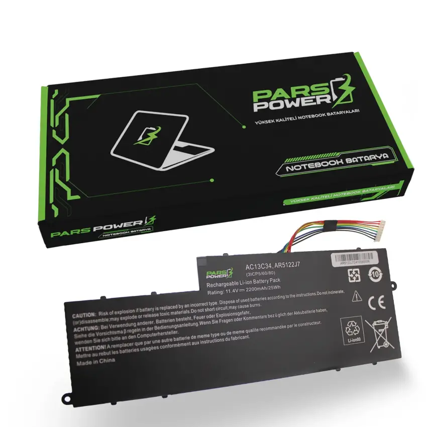 Acer Aspire ES1-111, V5-122, V5-132 Batarya - Pil (Pars Power)