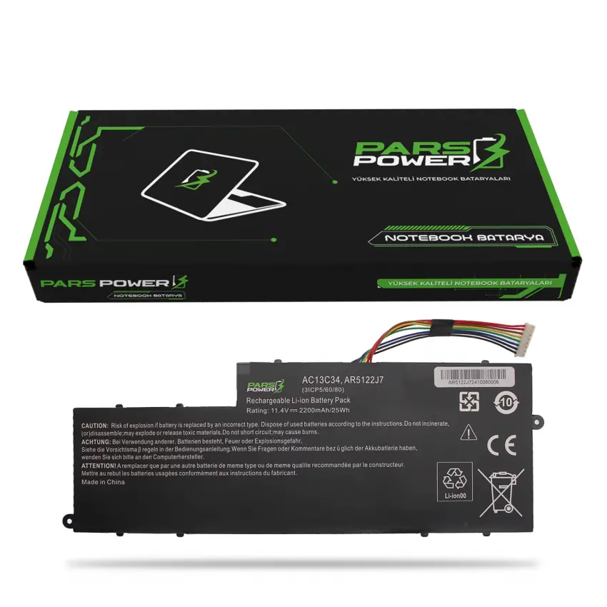 Acer Aspire ES1-111, V5-122, V5-132 Batarya - Pil (Pars Power)