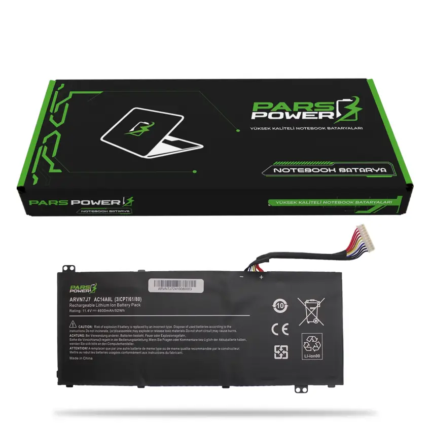 Acer VN7-791G-57BP, VX5-591G-78TL Batarya - Pil (Pars Power)