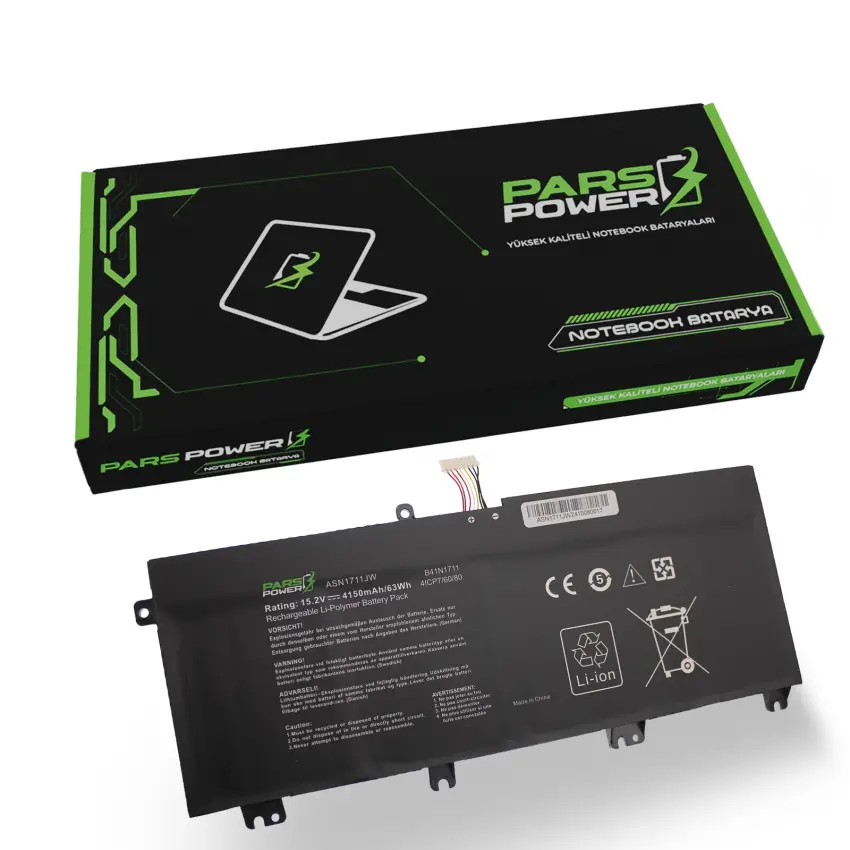 Asus FX503VD-BH51-CB, FX503VD-DM, FX503VD-DM019 Batarya - Pil (Pars Power)