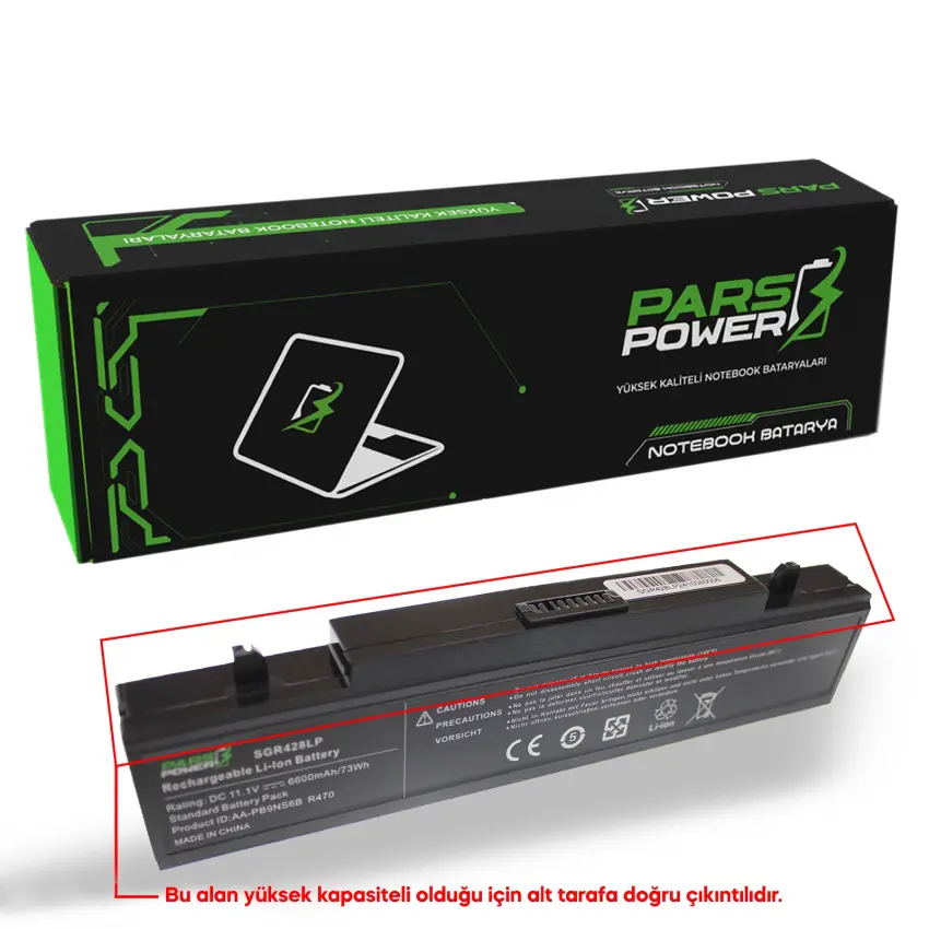 Samsung NP-R538-DA02TR, NP-R538-DA03TR Notebook Batarya - Pil (Pars Power)