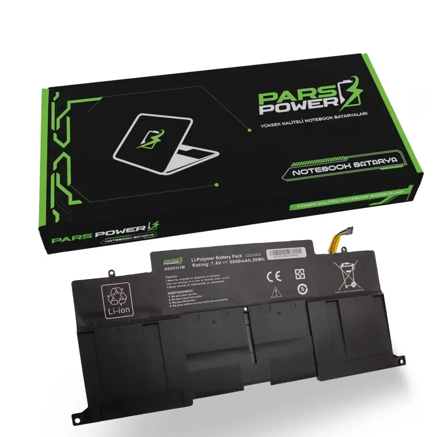 Asus Zenbook UX31, UX31A, UX31E, UX31L Batarya - Pil (Pars Power)