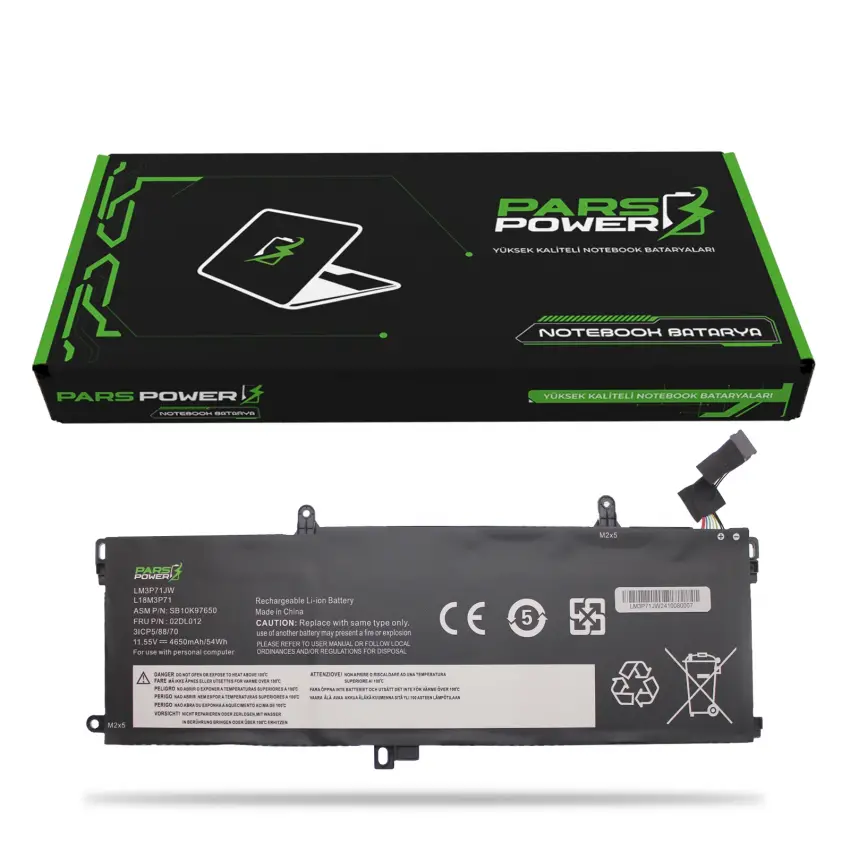 Lenovo ThinkPad P15S 1st Gen Batarya - Pil (Pars Power)