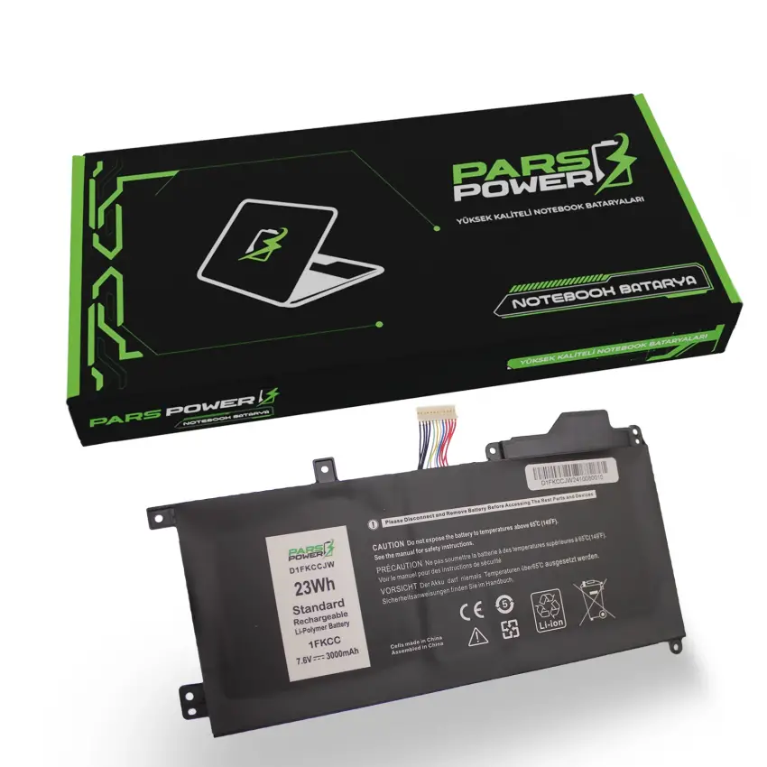 Dell Latitude 7200, 7210 2-in-1, 1FKCC Batarya - Pil (Pars Power)