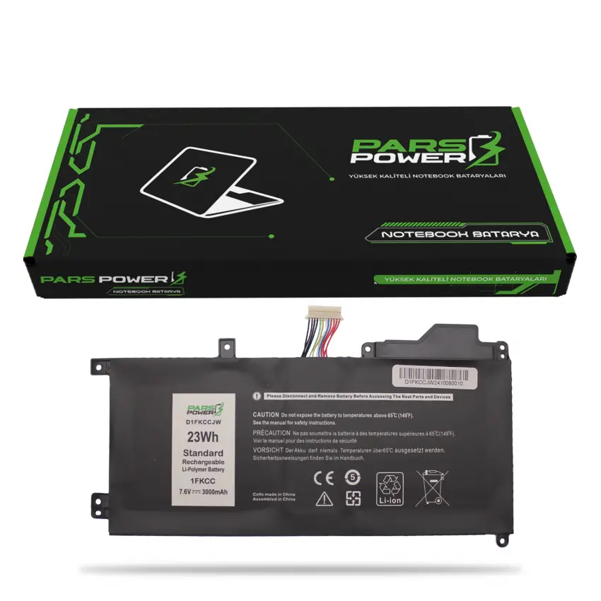 Dell Latitude 7200, 7210 2-in-1, 1FKCC Batarya - Pil (Pars Power)