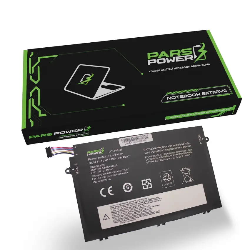 Lenovo ThinkPad 01AV446, SB10K97606 Batarya - Pil (Pars Power)