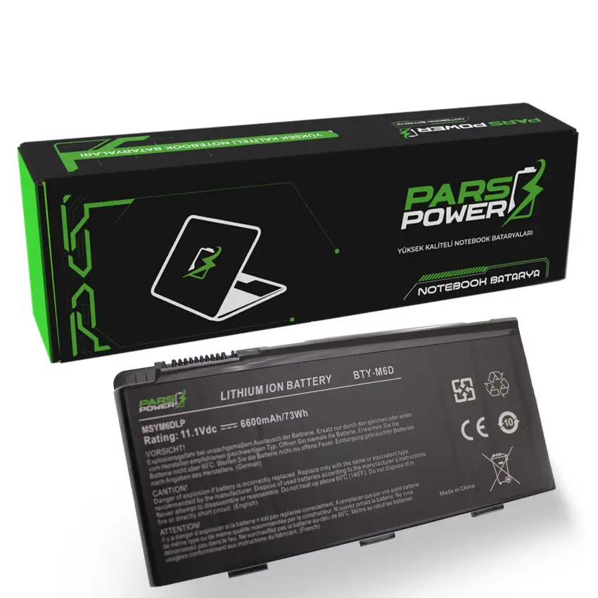 Monster Tulpar T5 V1.4.2, T5 V1.4.3 Notebook Batarya - Pil (Pars Power)