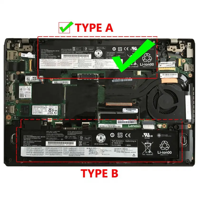 Lenovo ThinkPad 00HW036, 00HW037 Batarya - Pil (Pars Power)