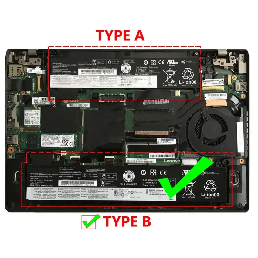 Lenovo ThinkPad 00HW036, 00HW037 Batarya - Pil (Pars Power)