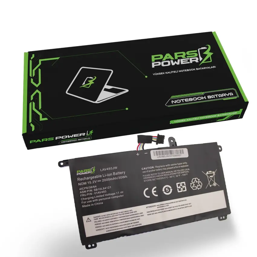 Lenovo ThinkPad SB10K97583, SB10K97585 Batarya - Pil (Pars Power)