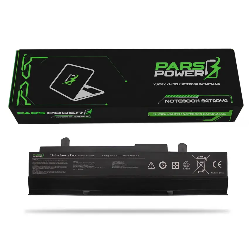 Asus Eee Pc 1215P-SIV021S, 1215P-BLK052S Notebook Batarya - Pil (Pars Power)