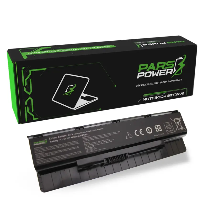 Asus N56VZ, N56VM, N56VZ, N56DP, N56JR, N56VJ Serisi Notebook Batarya - Pil (Pars Power)