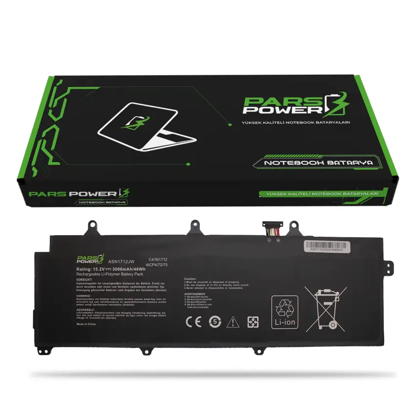 Asus ROG Zephyrus C41N1712 0B200-02380200 Batarya - Pil (Pars Power)