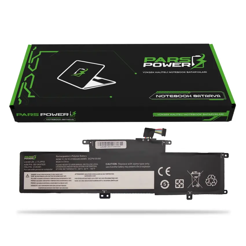 Lenovo ThinkPad Yoga L390 20NT, 20NU, 20NW Batarya - Pil (Pars Power)