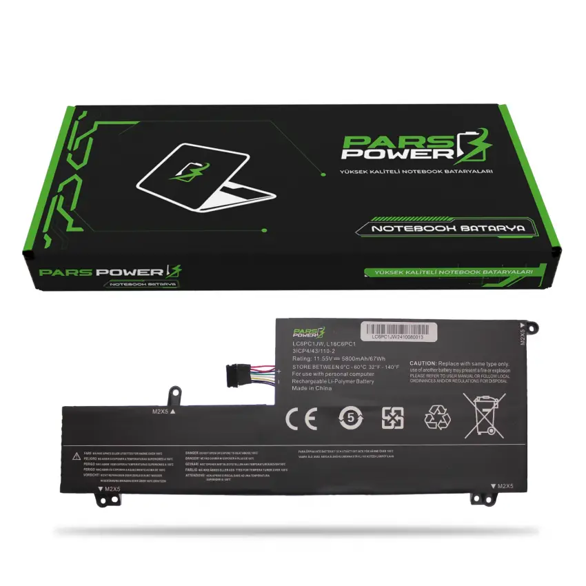 Lenovo IdeaPad Yoga 80X700B0TX Batarya - Pil (Pars Power)
