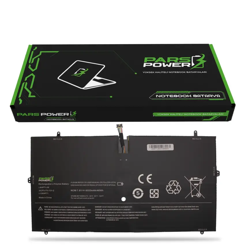 Lenovo Yoga 3 Pro L14S4P71, L13M4P71 Batarya - Pil (Pars Power)