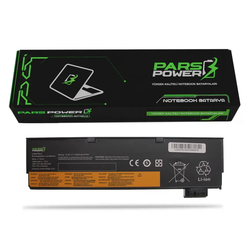 Lenovo ThinkPad P51S Type 20HC, 01AV493 Batarya - Pil (Pars Power)
