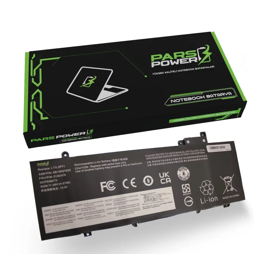 Lenovo ThinkPad T480S 20L7S09500 Batarya - Pil (Pars Power)