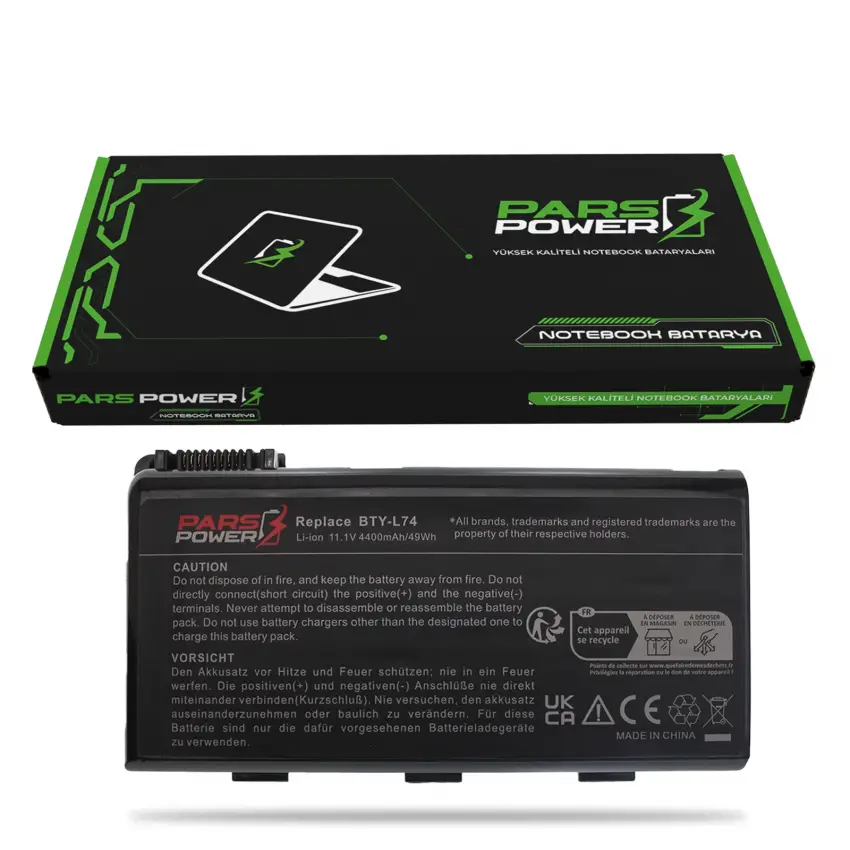 Msi MS-6891, NC93D, S9N-2062210-M47 Notebook Batarya - Pil (Pars Power)