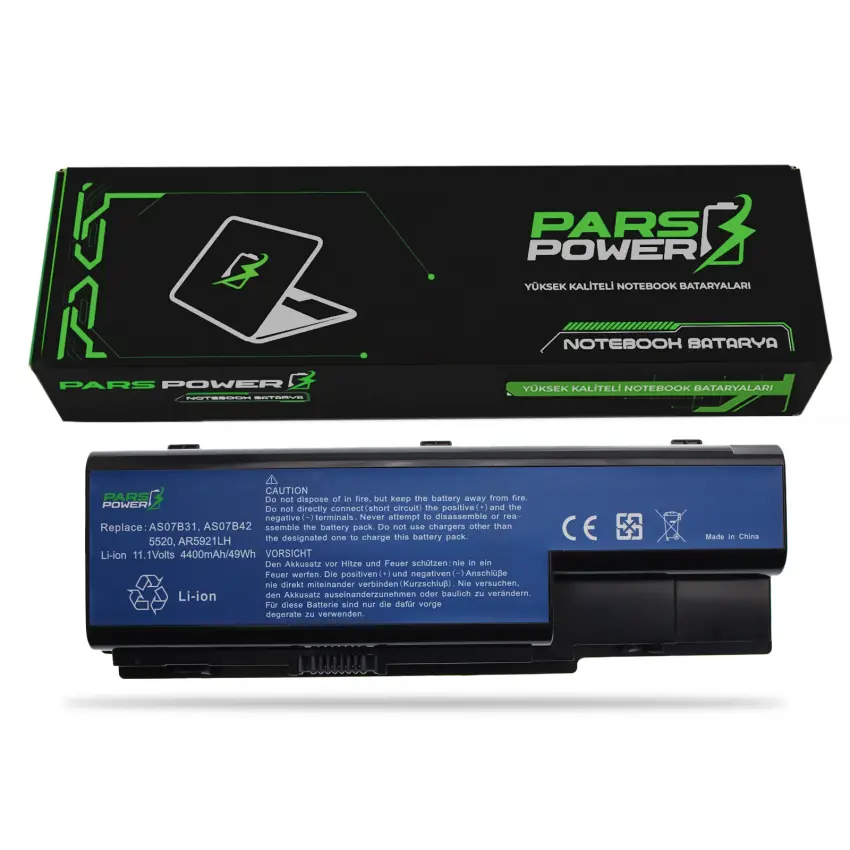 Acer Aspire 5942G-728G64BN, 6530G-723G32Mn Notebook Batarya - Pil (Pars Power)