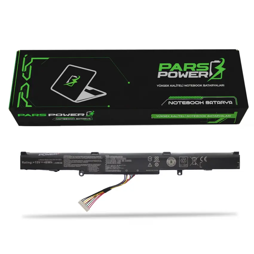 Asus ROG GL752VW, N552VW, N752VW Notebook Batarya - Pil (Pars Power)