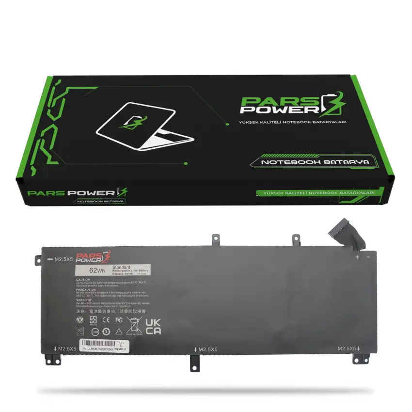 Dell XPS 15 9530 T71W161B Batarya - Pil (Pars Power)