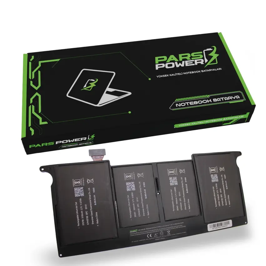 Apple MacBook Air 11 A1465 (MD224F/A, MD224J/A) Batarya - Pil (Pars Power)